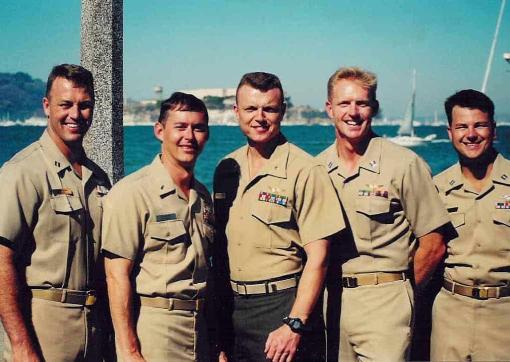 Scott with his navy crew